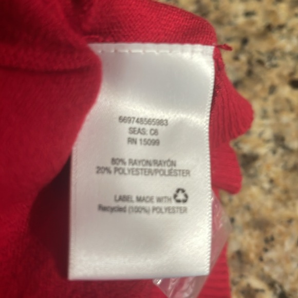 Red open front sweater size 1X NWT - Picture 8 of 9